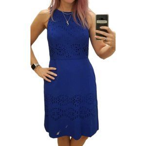Blue Tarahi dress with cutouts, sleeveless